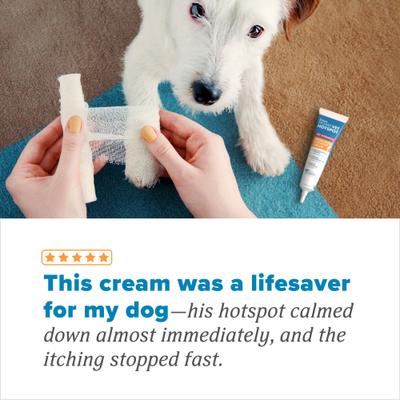 Show full view: TropiClean HomeVet Medicated Itch Relief Dog & Cat Hot Spot Cream, 1-fl oz bottle slide 7 of 11