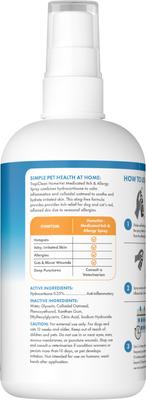 Show full view: TropiClean HomeVet Medicated Itch & Allergy Dog & Cat Spray, 8-fl oz bottle slide 9 of 11
