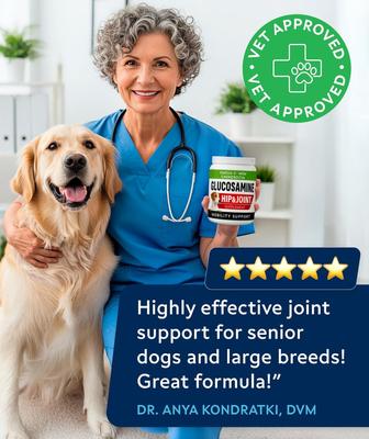 Show full view: StrellaLab Glucosamine Chondroitin & Hip & Joint with Omegas 3 & Fish Oil Advanced Mobility Chew Supplement for Dogs, 180 count slide 6 of 10