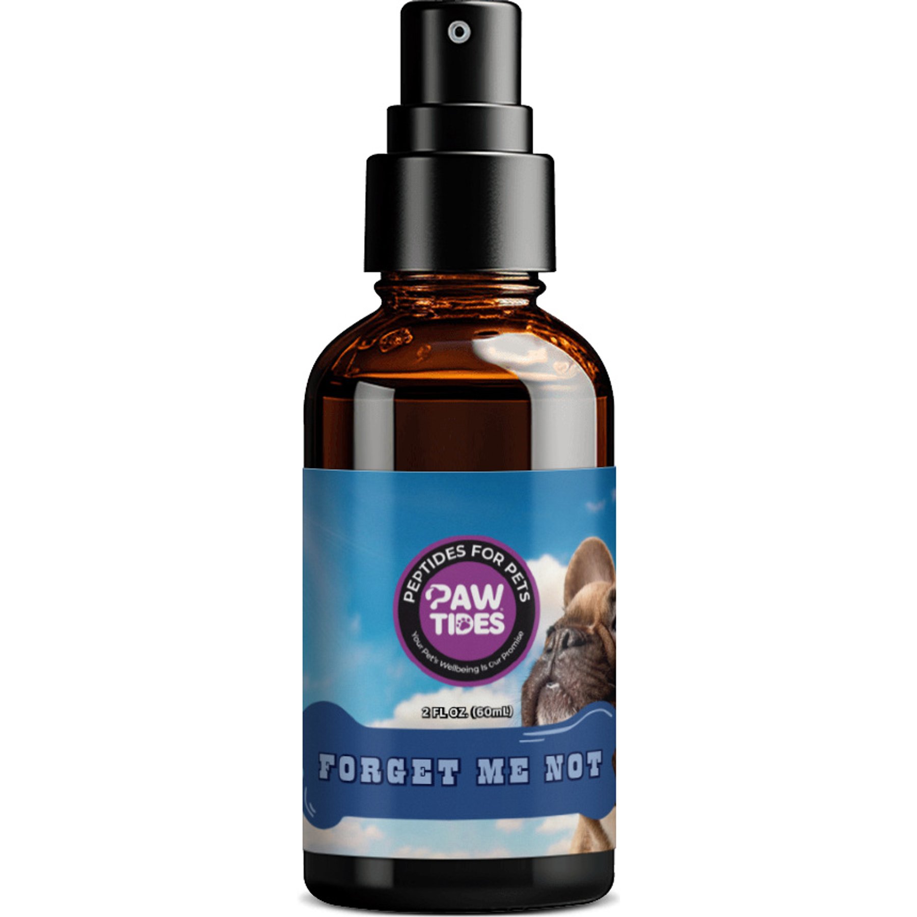PawTides Forget Me Not Brain & Nervous System Supplement for Dogs, 2-fl oz