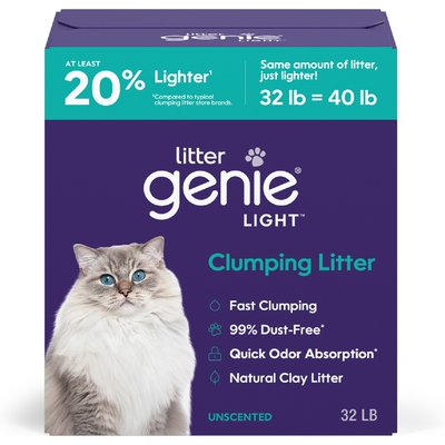 Litter Genie Litter Genie Light Unscented Clumping Clay Cat Litter, 32-lb bag