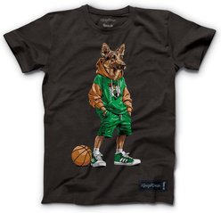 Hoop Dogs NBA German Shepherd T-Shirt, Boston Celtics, X-Large