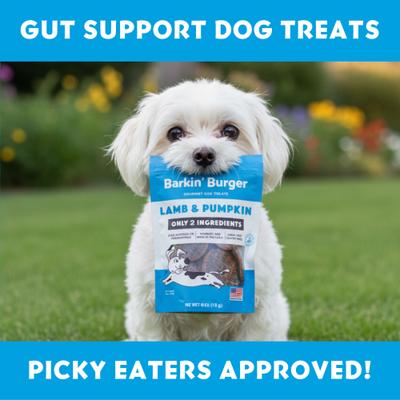 Show full view: Vitafur Barkin' Burger Lamb & Pumpkin Grain-Free Dehydrated Dog Treats, 4-oz bag slide 5 of 6