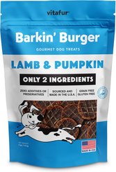 Vitafur Barkin' Burger Lamb & Pumpkin Grain-Free Dehydrated Dog Treats, 4-oz bag