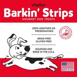 Vitafur Barkin' Beef lungs Strips Grain-Free Dehydrated Dog Treats, 5.5-oz bag slide 2 of 5