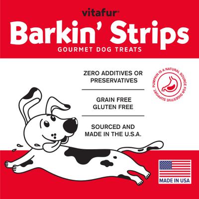 Show full view: Vitafur Barkin' Beef lungs Strips Grain-Free Dehydrated Dog Treats, 5.5-oz bag slide 6 of 6