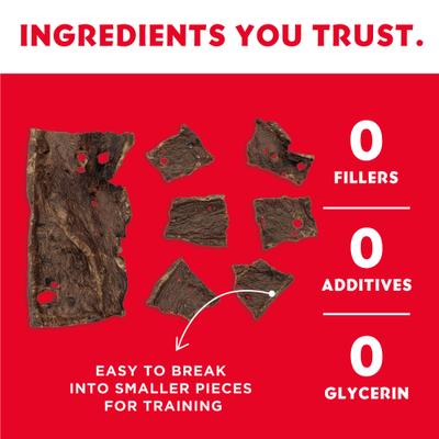 Show full view: Vitafur Barkin' Beef lungs Strips Grain-Free Dehydrated Dog Treats, 5.5-oz bag slide 4 of 6