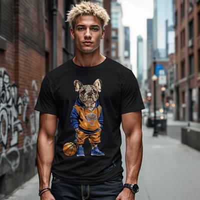 Show full view: Hoop Dogs NBA French Bulldog T-Shirt, New York Knicks, XX-Large slide 2 of 4