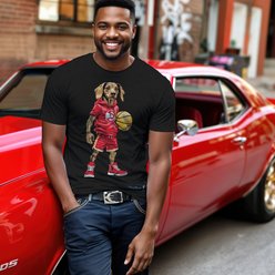 Hoop Dogs NBA Dachshund T-Shirt, Atlanta Hawks, Small slide 2 of 3