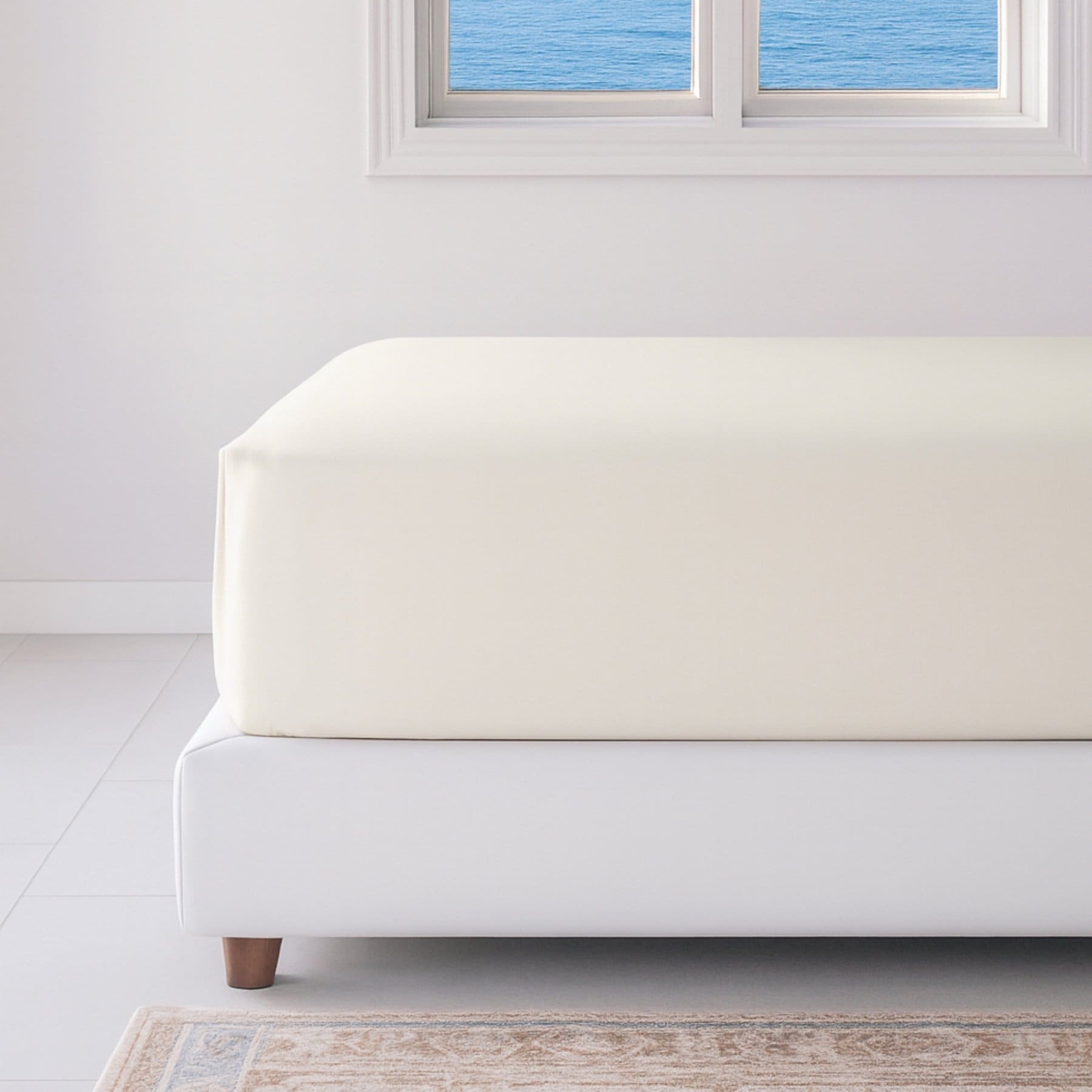 BedVoyage 100% Viscose from Bamboo Cooling & Lightweight Fitted Sheet, Ivory, King