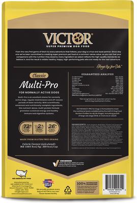Show full view: VICTOR Multi-Pro Normally Active Gluten-Free Dry Dog Food, 5-lb bag slide 4 of 12