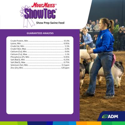 Show full view: ADM MoorMan's ShowTec Show Prep Swine Feed, 5-lb bag slide 4 of 7