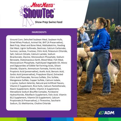 Show full view: ADM MoorMan's ShowTec Show Prep Swine Feed, 5-lb bag slide 3 of 7