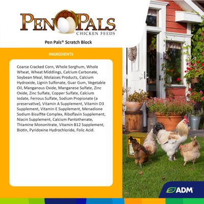 Show full view: ADM Pen Pals Scratch Block Chicken Supplement, 25-lb block slide 3 of 8