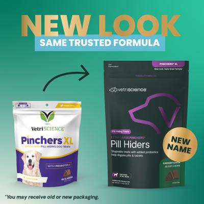 Show full view: VetriScience Pinchers Pill Hiders Chicken Flavored Chews with Probiotics Non-Greasy Wrap for Dogs, X-Large, 45 count slide 3 of 10