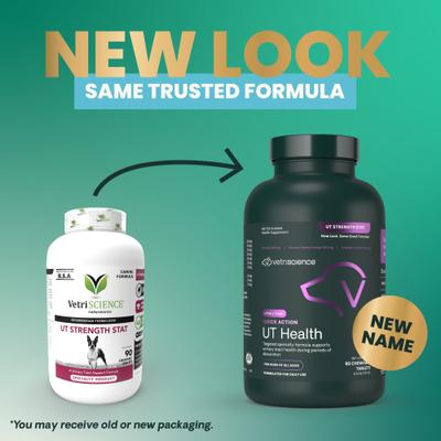 Show full view: VetriScience UT Strength Smoke Flavored Chewable Tablet Urinary Supplement for Dogs, 90 count slide 3 of 11