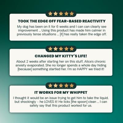 Show full view: VetriScience Composure Unflavored Liquid Calming & Anxiety Supplement for Dogs & Cats, 8-fl oz bottle slide 9 of 11