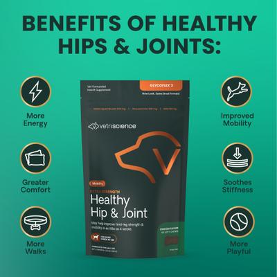 Show full view: VetriScience GlycoFlex 3 Chicken Flavored Chews with Glucosamine & Green-Lipped Mussel Supplement for Small Dogs, 60 count slide 7 of 12