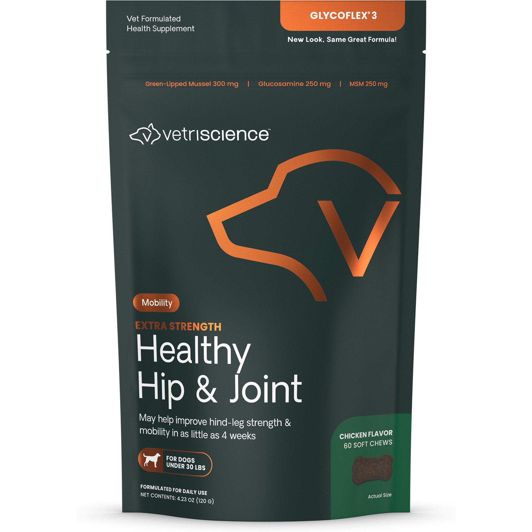 Vetri-Science Glyco-Flex III Mini Bite-Sized Dog Chews, 4.23-oz, 60-ct