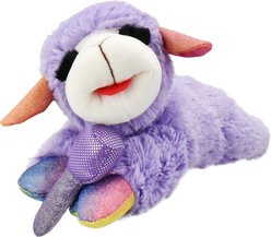 Multipet Lamb Chop Pop Star Squeaky Plush Dog Toy, Purple, 10.5-in