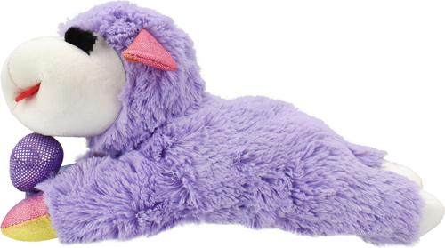 Show full view: Multipet Lamb Chop Pop Star Squeaky Plush Dog Toy, Purple, 10.5-in slide 2 of 5