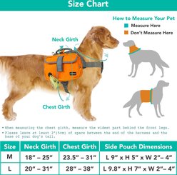 PetAmi Saddle Dog & Cat Backpack with Reflective Safety Side Pockets, Medium, Orange slide 2 of 9