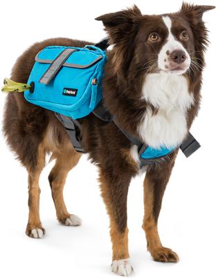 Show full view: PetAmi Saddle Dog & Cat Backpack with Reflective Safety Side Pockets, Medium, Blue slide 2 of 9
