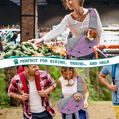 Show full view: PetAmi Airline Approved Sling Dog & Cat Carrier, Purple, Medium slide 6 of 8