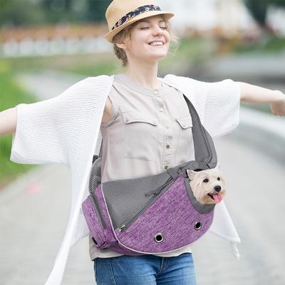 Show full view: PetAmi Airline Approved Sling Dog & Cat Carrier, Purple, Medium slide 5 of 8