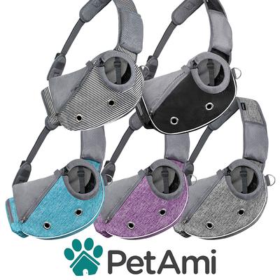 Show full view: PetAmi Airline Approved Sling Dog & Cat Carrier, Gray, Medium slide 7 of 8