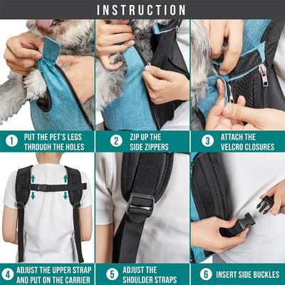 Show full view: PetAmi Airline Approved Front-Carrier Dog & Cat Carrier, Red, Small slide 6 of 9