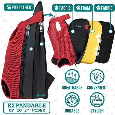 Show full view: PetAmi Airline Approved Front-Carrier Dog & Cat Carrier, Red, Small slide 4 of 9