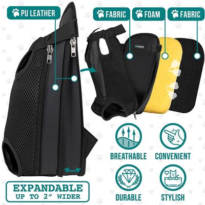 Show full view: PetAmi Airline Approved Front-Carrier Dog & Cat Carrier, Black, Small slide 4 of 9