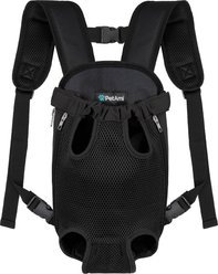 PetAmi Airline Approved Front-Carrier Dog & Cat Carrier, Black, Small