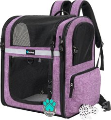 PetAmi Ventilated Airline Approved Dog & Cat Carrier Backpack, Purple
