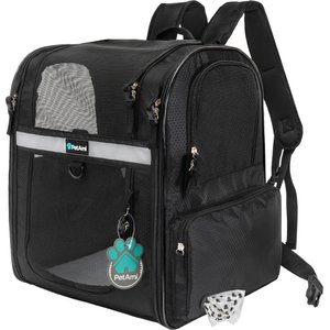 airline approved travel pet backpack & PetAmi Dog Carrier Cat Puppy Bag, Grey and the foldable top PETAMI Airline Approved Expandable Backpack