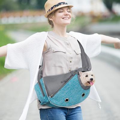 Show full view: PetAmi Airline Approved Sling Dog & Cat Carrier, Teal Blue, Medium slide 6 of 9