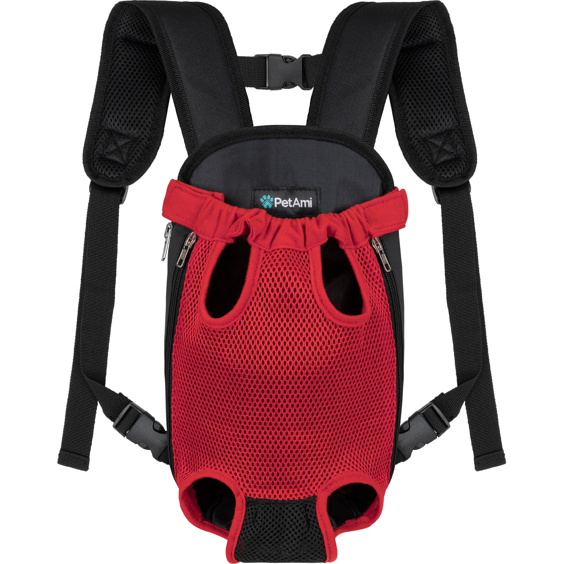 PetAmi Airline Approved Front-Carrier Dog & Cat Carrier, Red, Small