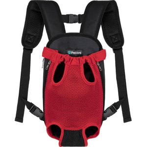 PetAmi Airline Approved Front-Carrier Dog & Cat Carrier, Red, Medium