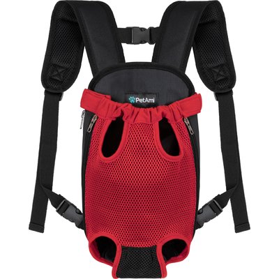 PetAmi PetAmi Airline Approved Front-Carrier Dog & Cat Carrier, Red, Medium