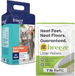 Frisco Litter Pads, 20 count + Tidy Cats Breeze Cat Litter Pellets Refill