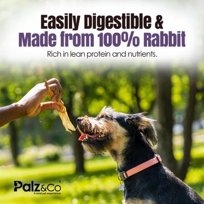 Show full view: Palz&Co Rabbitdog Rabbit Ears Dog Natural Chew Treats, 10-oz bag, 15 count slide 5 of 10