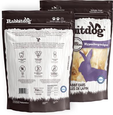 Show full view: Palz&Co Rabbitdog Rabbit Ears Dog Natural Chew Treats, 10-oz bag, 15 count slide 3 of 10