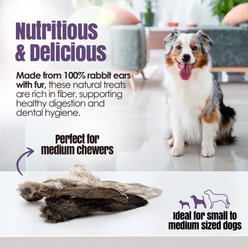 Palz&Co Rabbitdog Rabbit Ears Furry Dog Natural Chew Treats, 10-oz bag, 15 count slide 2 of 9