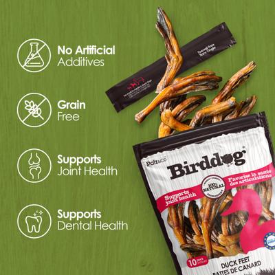 Show full view: Palz&Co Birddog Duck Feet Dog Natural Chew Treats, 6-oz bag, 10 count slide 6 of 10