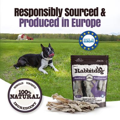 Show full view: Palz&Co Rabbitdog Rabbit Ears Furry Dog Natural Chew Treats, 10-oz bag, 15 count slide 8 of 10