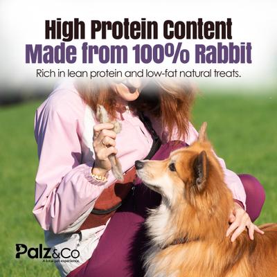 Show full view: Palz&Co Rabbitdog Rabbit Ears Furry Dog Natural Chew Treats, 10-oz bag, 15 count slide 5 of 10