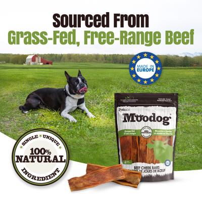 Show full view: Palz&Co Moodog Beef Grain-Free Soft & Chewy Cheek Strips Bars Dog Treats, 6-oz bag, 6 count slide 8 of 10
