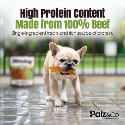 Show full view: Palz&Co Moodog Beef Grain-Free Soft & Chewy Cheek Strips Bars Dog Treats, 6-oz bag, 6 count slide 5 of 10