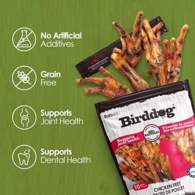 Show full view: Palz&Co Birddog Chicken Feet Dog Natural Chew Treats, 6-oz bag, 10 count slide 6 of 10